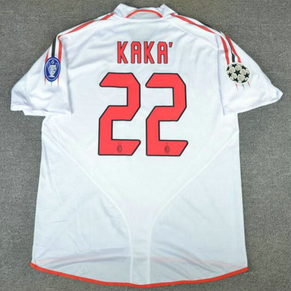 ac milan exterieur maillots de foot 2004-2005 kaka 22 blanc homme