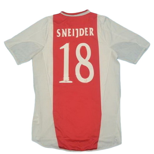 ajax amsterdam domicile maillots de foot 2004-2005 sneijder 18 rouge homme