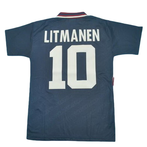 ajax amsterdam exterieur maillots de foot 1994-1995 litmanen 10 bleu homme
