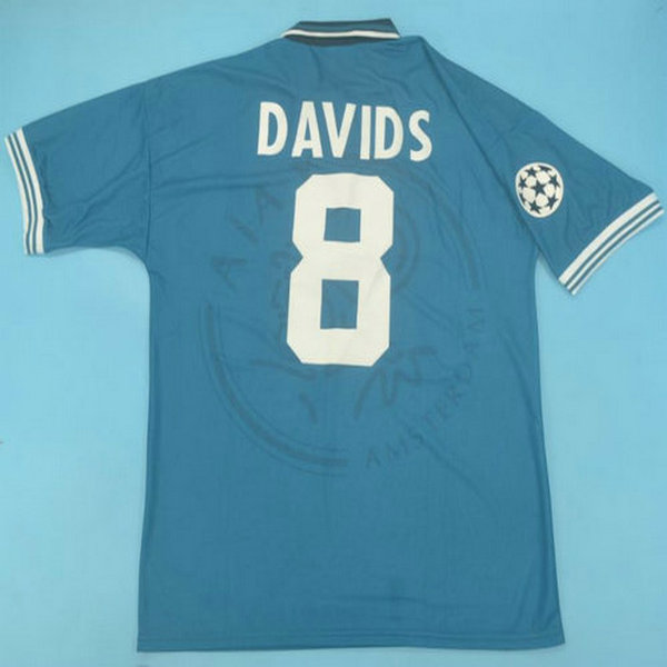 ajax amsterdam exterieur maillots de foot 1995-1996 davids 8 bleu homme