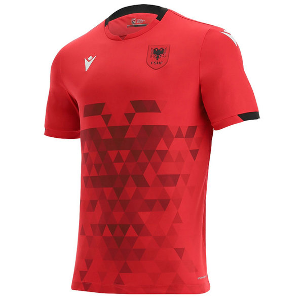 albanie domicile maillots de foot 2021 2022 rouge homme