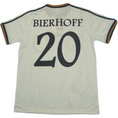allemagne domicile maillots de foot 1996 bierhoff 20 blanc homme