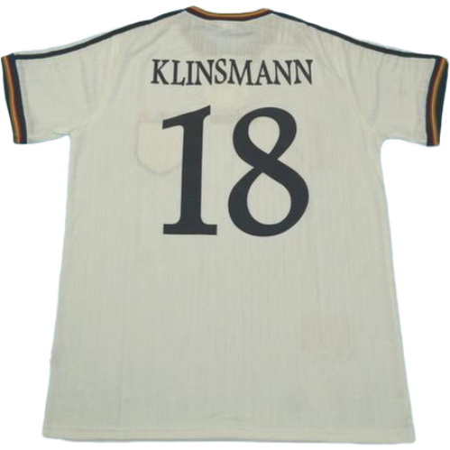 allemagne domicile maillots de foot 1996 klinsmann 18 blanc homme