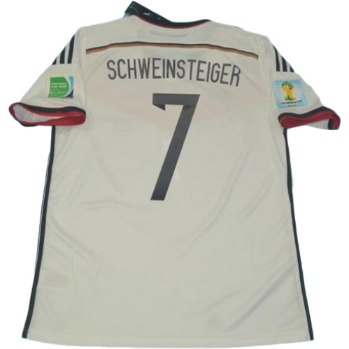 allemagne domicile maillots de foot copa mundial 2014 schweinsteiger 7 blanc homme
