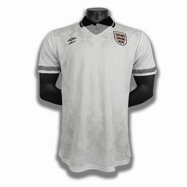 angleterre domicile player maillots de foot 1990 blanc homme