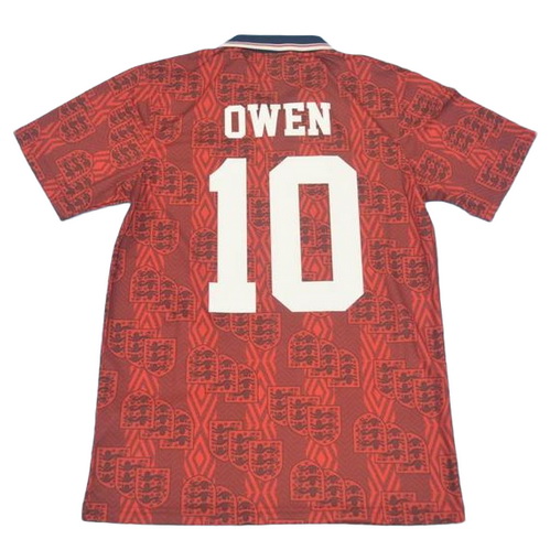 angleterre exterieur maillots de foot 1994 owen 10 rouge homme