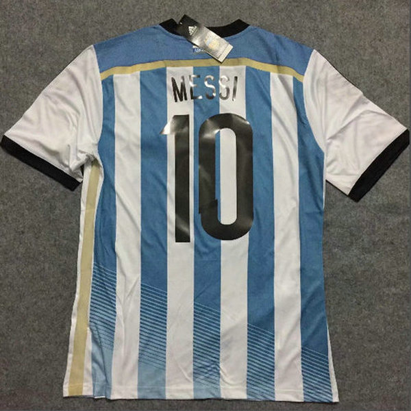 argentine domicile maillots de foot 2014 messi 10 blanc homme