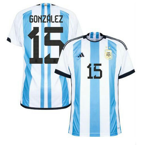 argentine domicile maillots de foot 2022 gonzalez 15 homme