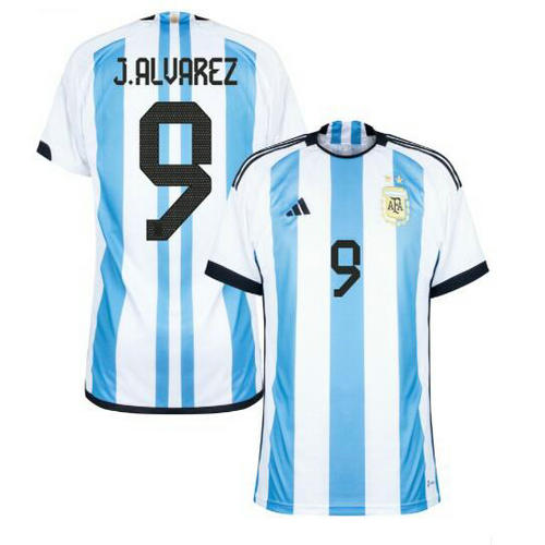argentine domicile maillots de foot 2022 j.alvarez 9 homme