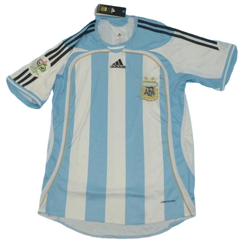 argentine domicile maillots de foot copa mundial 2006 bleu blanc homme