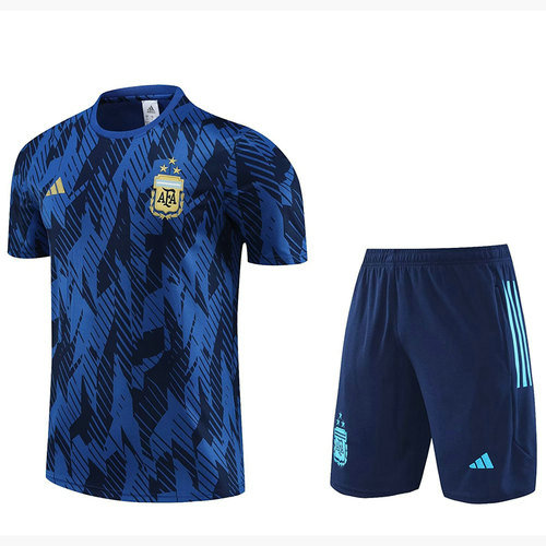 argentine entraînement de football de foot 2023-2024 a poco prezzo double bleu manches longues homme