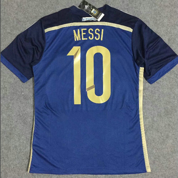 argentine exterieur maillots de foot 2014 messi 10 bleu homme