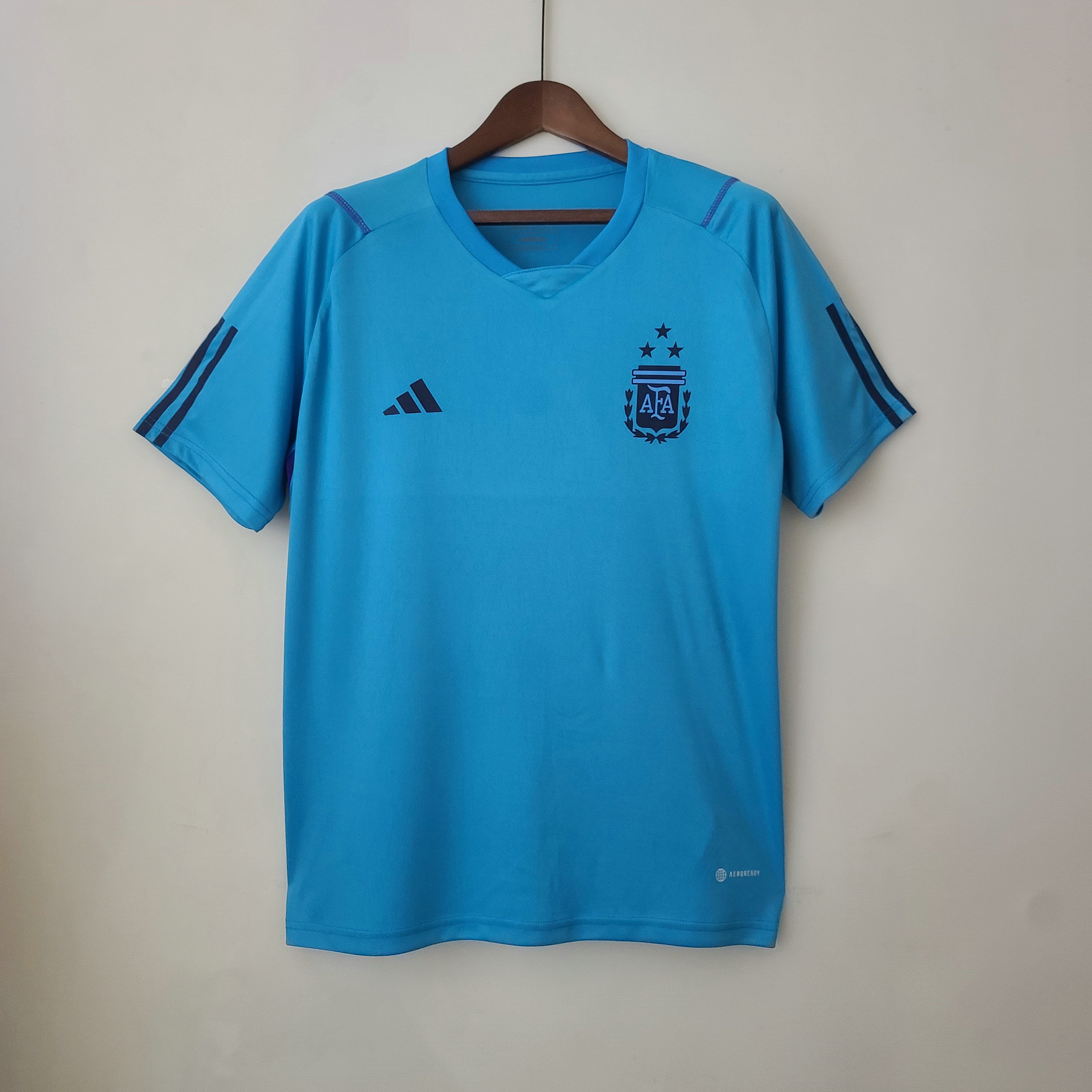 argentine training maillots de foot 2022 bleu homme