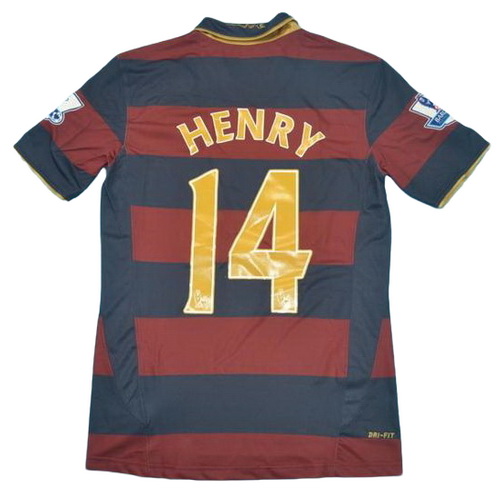 arsenal domicile maillots de foot 2007-2008 henry 14 rouge homme