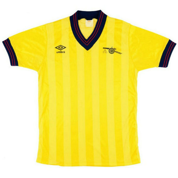 arsenal exterieur maillots de foot 1984-1986 jaune homme
