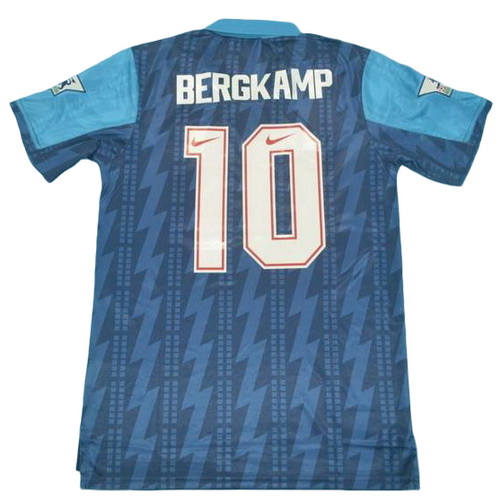 arsenal exterieur maillots de foot 1994 bergkamp 10 bleu homme