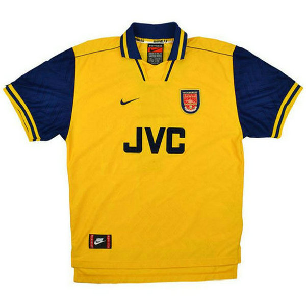 arsenal exterieur maillots de foot 1996-1997 jaune homme