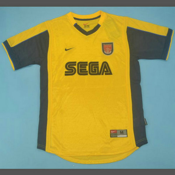 arsenal exterieur maillots de foot 2000-2001 jaune homme