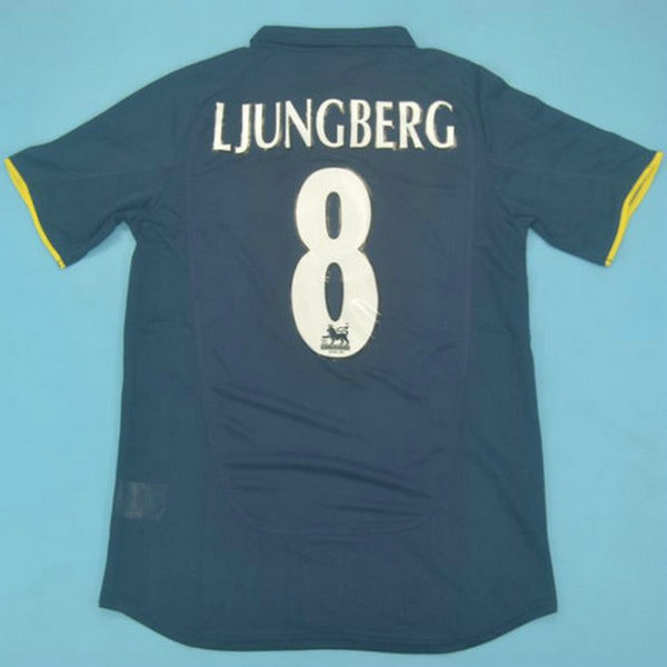 arsenal exterieur maillots de foot 2000-2002 ljungberg 8 bleu homme
