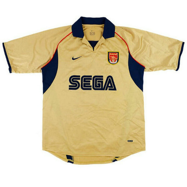 arsenal exterieur maillots de foot 2002 jaune homme