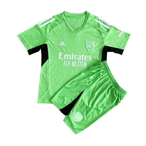 arsenal maillots de foot 2023-2024 portiere vert enfant