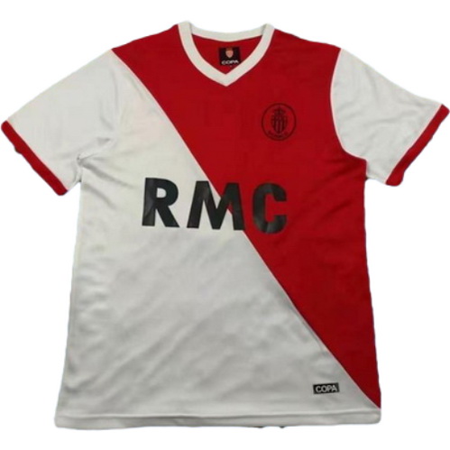 as monaco domicile maillots de foot 1977-1982 blanc rouge homme