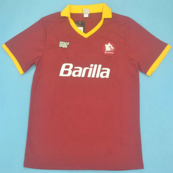 as rome domicile maillots de foot 1989-1990 rouge homme