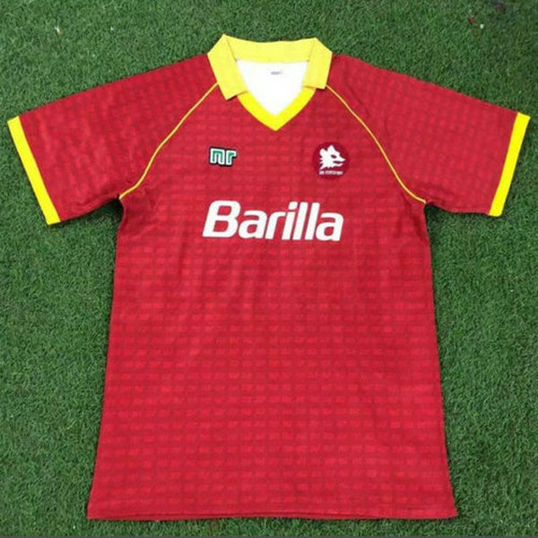 as rome domicile maillots de foot 1990-1991 rouge homme