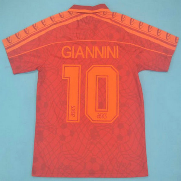 as rome domicile maillots de foot 1995-1996 giannini 10 rouge homme