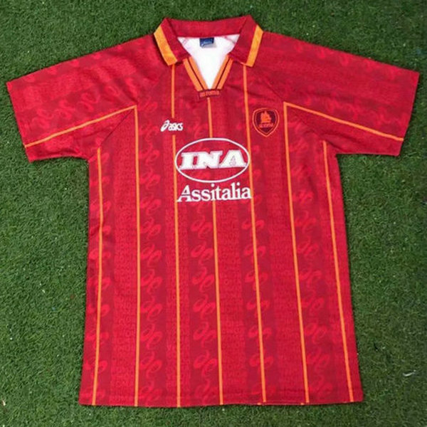 as rome domicile maillots de foot 1996-1997 rouge homme