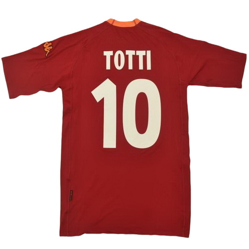 as rome domicile maillots de foot 2000-2001 totti 10 rouge homme