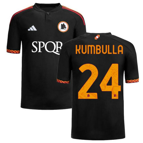 as rome maillots de foot 2023-2024 terza kumbulla 24 homme