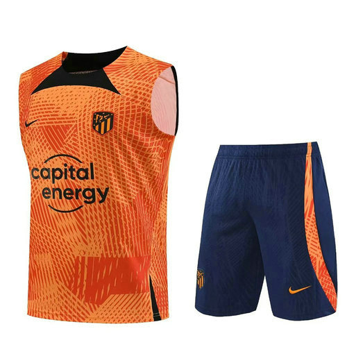 atlético de madrid orange gilet maillots de foot 2023-2024 homme