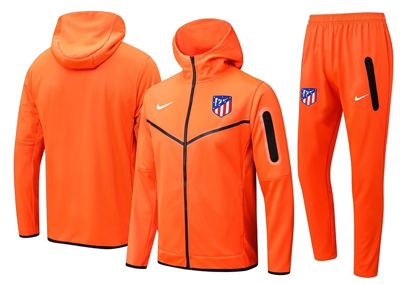 atlético de madrid veste à capuche de foot 2022-2023 orange homme