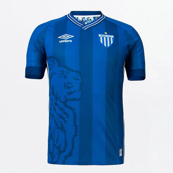 avaí fc troisième maillots de foot 2021 2022 thaïlande bleu homme