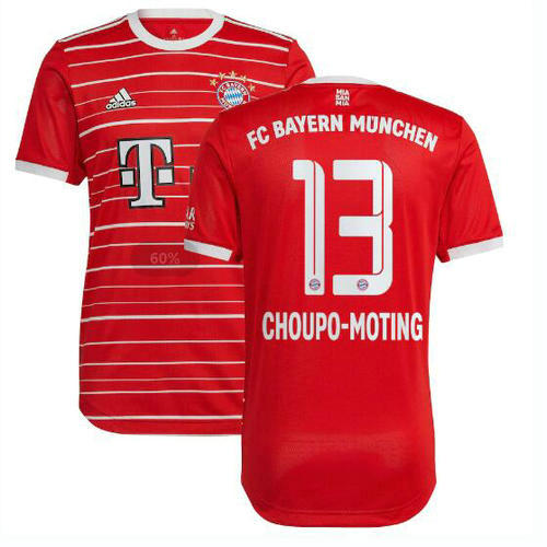 bayern munich domicile maillots de foot 2022-2023 choupo-moting 13 homme