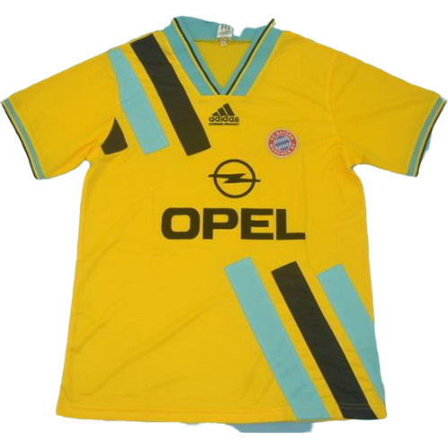 bayern munich exterieur maillots de foot 1993 jaune homme