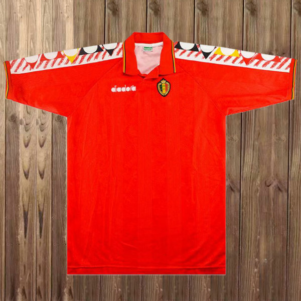 belgique domicile maillots de foot 1994-1996 rouge homme