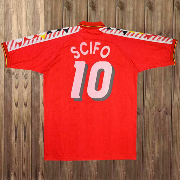 belgique domicile maillots de foot 1994-1996 scifo 10 rouge homme