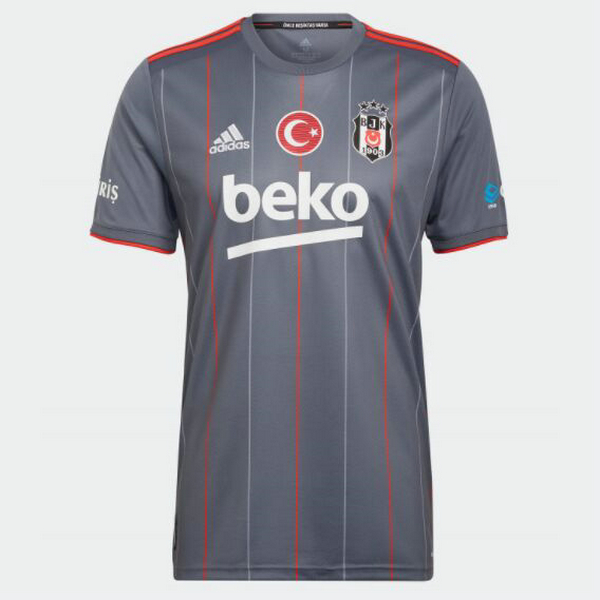 beşiktaş jk troisième maillots de foot 2021 2022 thaïlande gris homme