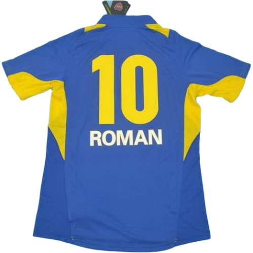 boca juniors domicile maillots de foot 2005 roman 10 bleu homme