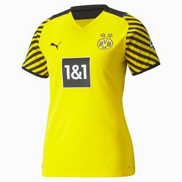 borussia dortmund domicile maillots de foot 2021 2022 jaune femmes
