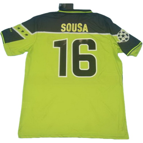 borussia dortmund domicile maillots de foot ucl 1996-1997 sousa 16 vert homme