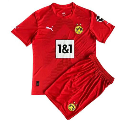 borussia dortmund gardien maillots de foot 2022-2023 rouge pas cher enfant