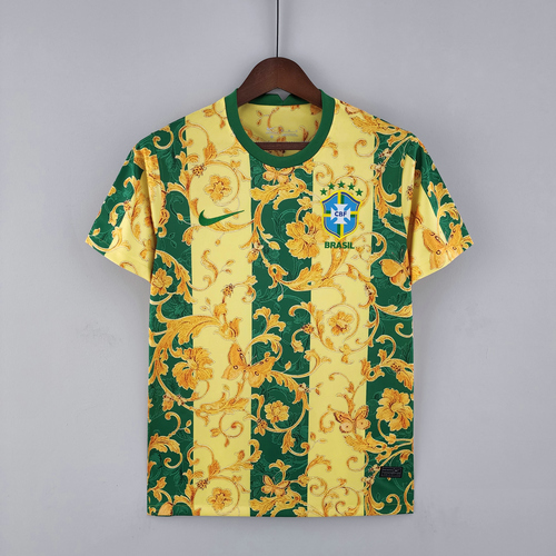 brasile special edition maillots de foot 2022-2023 fleur jaune vert homme