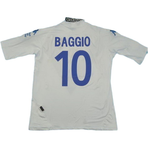 brescia calcio domicile maillots de foot 2003-2004 baggio 10 blanc homme