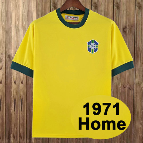 brésil domicile maillots de foot 1971 homme