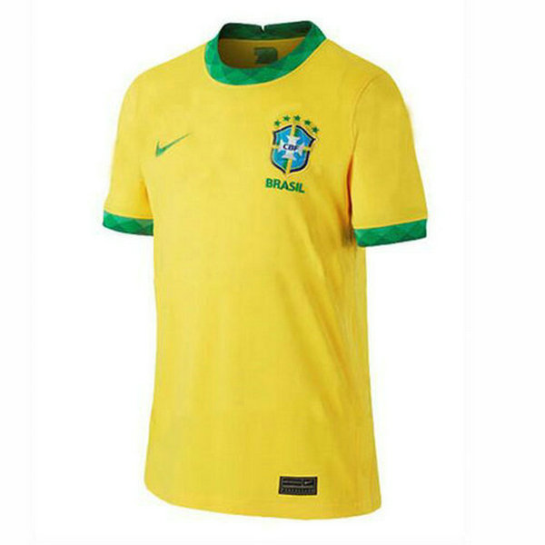 brésil domicile maillots de foot 2020 jaune homme