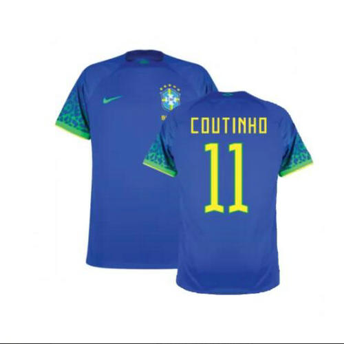 brésil exterieur maillots de foot 2022 coutinho 11 homme