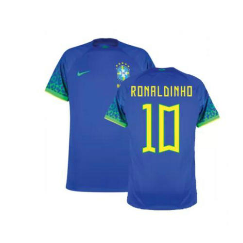 brésil exterieur maillots de foot 2022 ronaldinho 10 homme